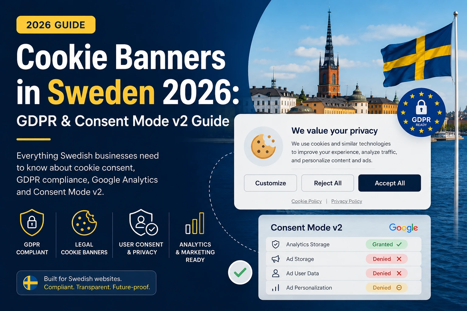 Cookie Banners in Sweden 2026: GDPR & Consent Mode v2 Guide