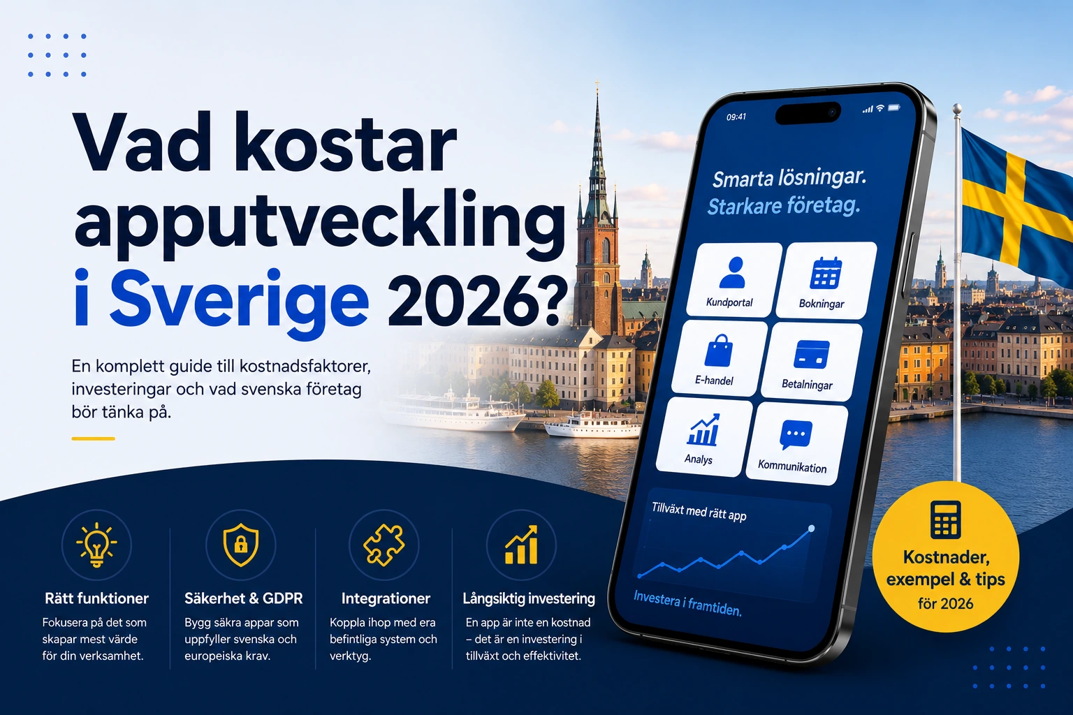 Vad kostar apputveckling i Sverige 2026?