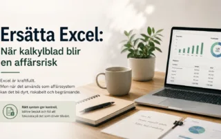 Lär dig när Excel blir en affärsrisk och när svenska företag bör välja SaaS, low-code eller skräddarsydd programvara.